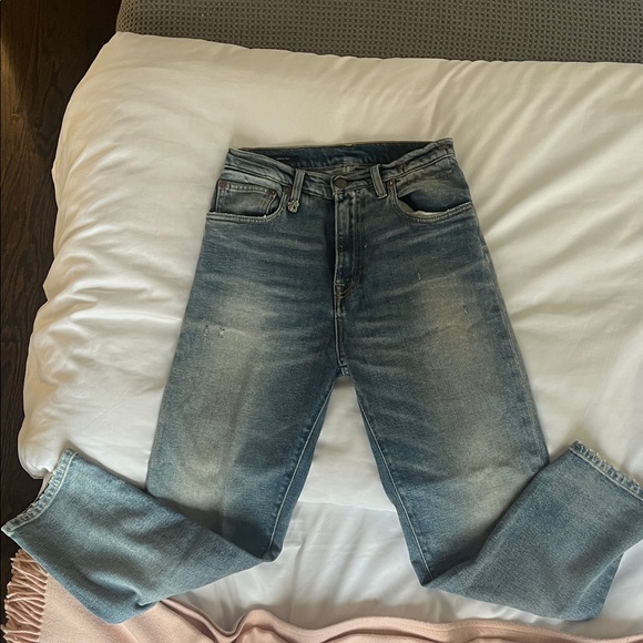 R13 Faded Blue Straight Jeans